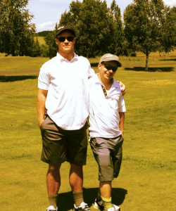 The Siler brothers on the course for Special Olympics regionals in 2014.  Says Todd of Tim teaching him the sport, 